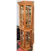 Image 1 : LIGHTED CURIO CABINET WITH 6 GLASS SHELVES ,