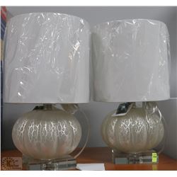 PAIR OF SHOWHOME TABLE LAMPS