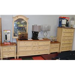 5 PC BEDROOM FURNITURE SET INCLUDES