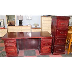 EXECUTIVE CHERRYWOOD DESK 69"X30" MATCHING