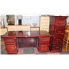 Image 1 : EXECUTIVE CHERRYWOOD DESK 69"X30" MATCHING