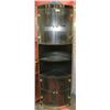 Image 1 : WOOD AND GLASS SHELVING CORNER CABINET