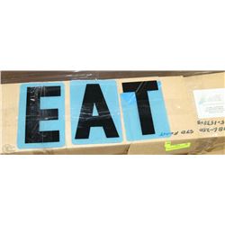 SET OF SIGNED LETTERING FOR LARGE MENU BOARDS