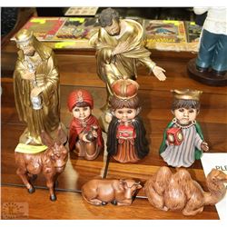 8PC PARTIAL CERAMIC NATIVITY SET