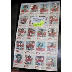 1981 REDROOSTER UNCUT CARD SHEET CALGARY