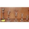 Image 1 : SET OF 5 GERMAN CRYSTAL CANDLE STICKS