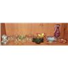 ASSORTED GLASS INCL A VASE AND MISC BOWLS