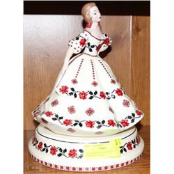 UKRANIAN MUSIC BOX WITH ROTATING DANCER