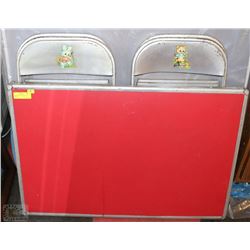 CHILDS FOLDING TABLE AND 4 CHAIRS