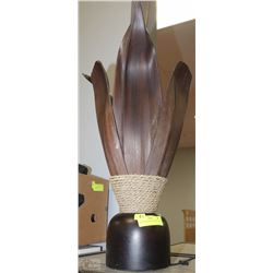 VINTAGE WOODEN LAMP 24” HIGH