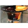 Image 1 : YELLOW & BROWN ART GLASS BOWL -
