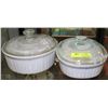Image 1 : PAIR OF CORNINGWARE BAKING DISHES WITH LIDS