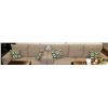 SHOWHOME BEIGE FABRIC SOFA AND LOVE SEAT WITH