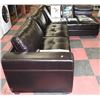NEW  DARK BROWN LEATHERETTE L SHAPED SECTIONAL