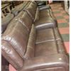 NEW BROWN LEATHERETTE RECLINING SOFA AND LOVE SEAT