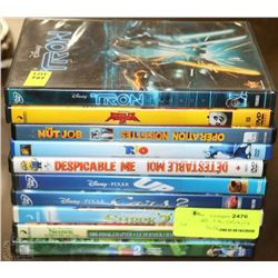 BUNDLE OF 10 CHILDRENS DVDS ON CHOICE