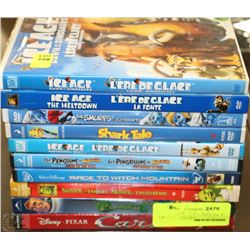 BUNDLE OF 10 CHILDRENS DVDS ON CHOICE