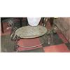 Image 1 : UNIQUE METAL/GLASS COFFEE TABLE W/ROCK