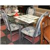 Image 1 : ESTATE GLASS & METAL TABLE W/4 CHAIRS