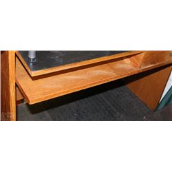 OAK MID CENTURY DESK 43"X21"X30"H