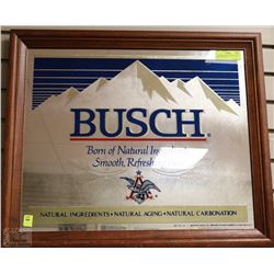1978 BUSCH BEER MIRRORED BAR SIGN (24.5" X 21")