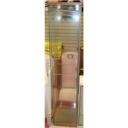 GLASS DISPLAY WITH SHELVES