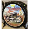 Image 1 : 20" ROUND MOTORCYCLE SIGN "SPEEDWAY"