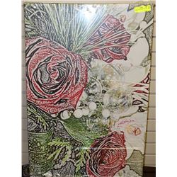 LARGE CANVAS "ROSES" PICTURE - 24"X36"