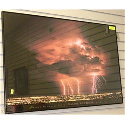 FRAMED LIGHTNING PRINT BY RALPH WETMORE (36" X 24