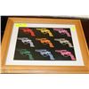 Image 1 : ANDY WARHOL WITH 9 GUNS FRAMED PRINT