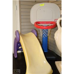 LITTLE TIKES BASKETBALL NET  AND SLIDE
