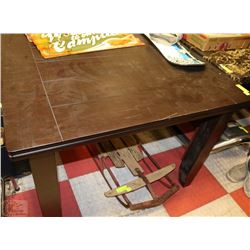 WOOD TONE 42" X 66" X36" H KITCHEN TABLE