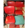 Image 1 : 3 VINTAGE RED AND CHROME KITCHEN CHAIRS WITH