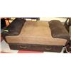 Image 1 : 2 TONED BROWN OTTOMAN 43"X26"