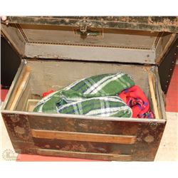 ANTIQUE TRUNK WITH CONTENTS