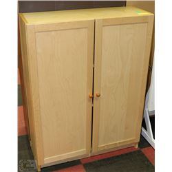 SOLID WOOD 2 DOOR PANTRY CABINET