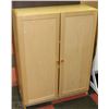 Image 1 : SOLID WOOD 2 DOOR PANTRY CABINET