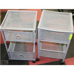 SET OF TWO ROLLING STORAGE CABINETS