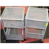 Image 1 : SET OF TWO ROLLING STORAGE CABINETS