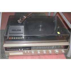 VINTAGE LLOYD'S TURNTABLE, RECEIVER & 8-TRACK/TAPE