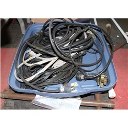 ASSTORTED EXTENSION CORDS SOLD WITH 2 FOLDING