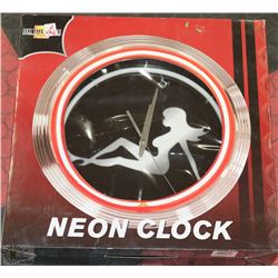 NEON "LADIES" CLOCK