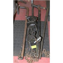 EAZ-LIFT BARS, 2 SETS.  ALSO 1 SET BUMPER CLAMPS