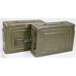 PAIR OF VINTAGE AMMO CRATES BY CANCO CO USA
