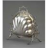 Image 1 : A good late Victorian shell shaped biscuit warmer, the two hinged compartments with decoratively...