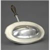 Image 1 : A George III plain oval chafing dish, with detachable turned wood handle, hot water jacket and do...