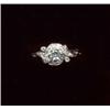 A single-stone diamond ring, in 1920's style, c.1950, the central brilliant cut stone claw set wi...