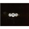 Image 1 : A three-stone diamond ring, c.1945, the graduated circular cut stones of earlier period   £900/1,...