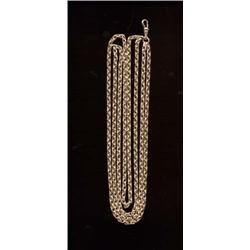 A long chain, c.1870, of faceted oval link design    £250/450...