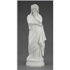 Image 1 : A Parian figure of a maiden, wearing a diadem and classical drapery, on circular fluted base, 13....
